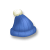 Blaue Wollmütze